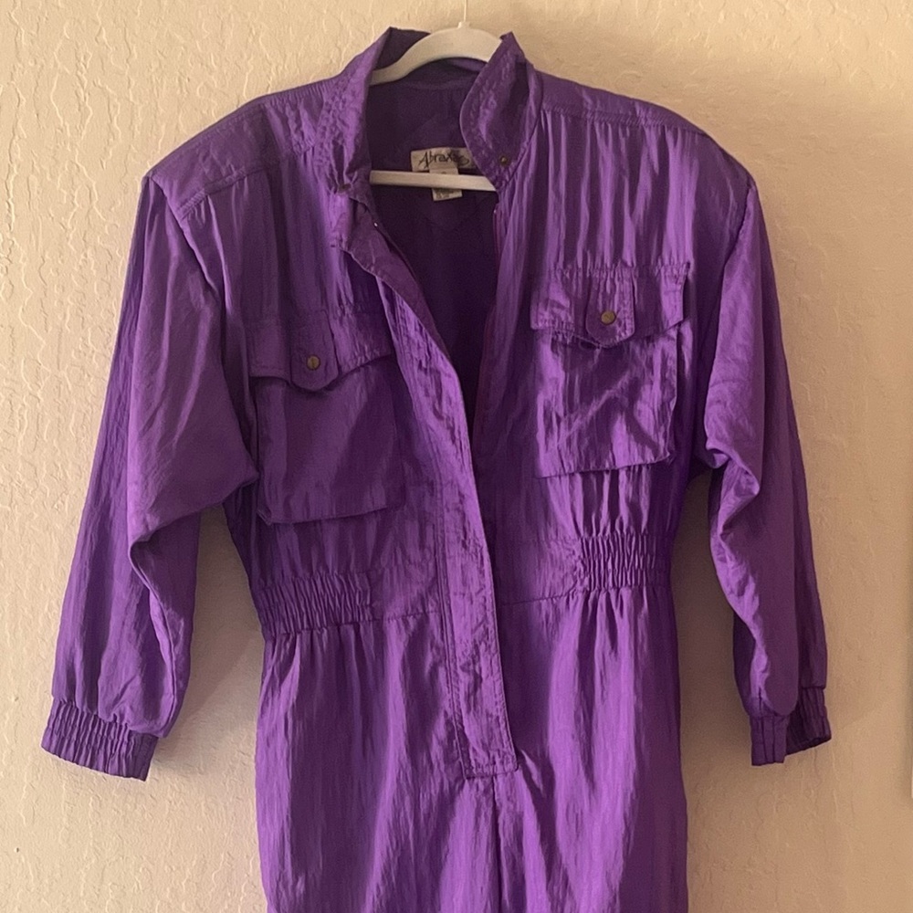 90s Vintage electric purple jumpsuit